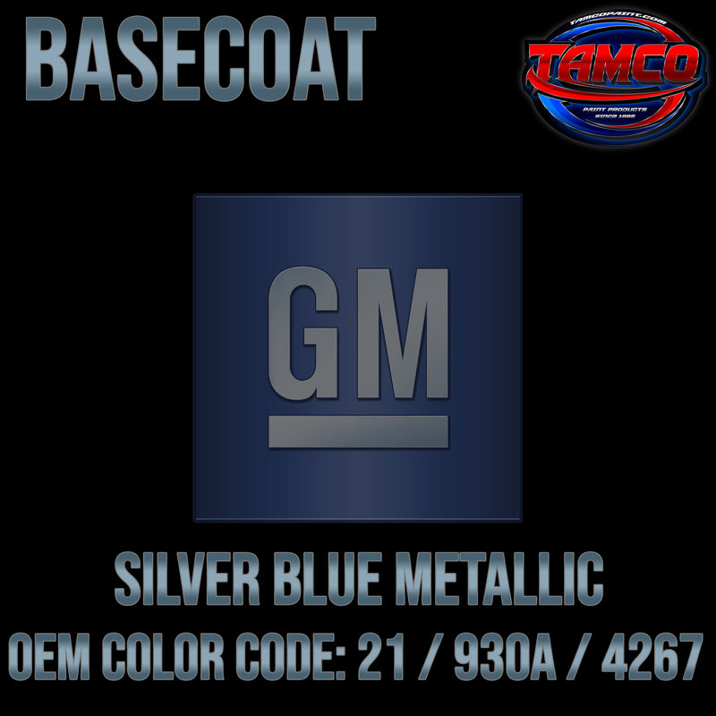 GM Silver Blue Metallic | 21 / 930A / 4267 | 1958 & 1972-1975 | OEM Basecoat