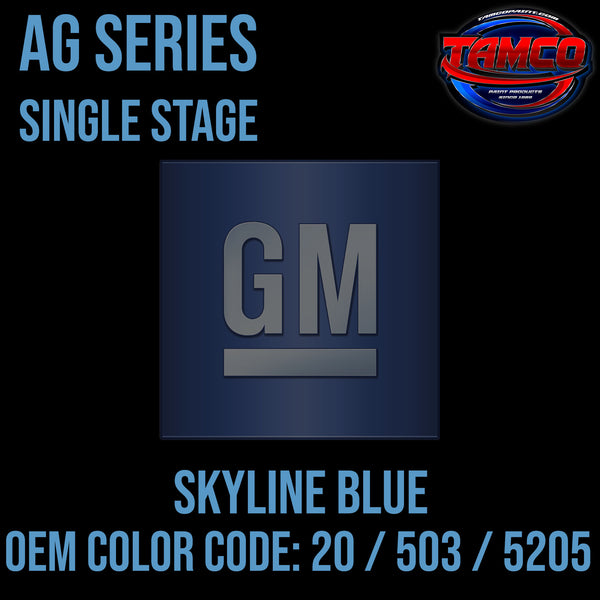 GM Skyline Blue | 20 / 503 / 5205 | 1973-1976 | OEM AG Series Single Stage