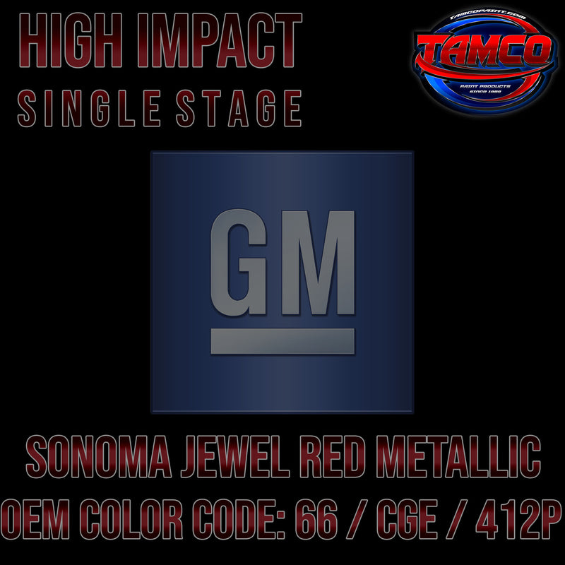 GM Sonoma Jewel Metallic | 66 / CGE / 412P | 2007-2015 | OEM High Impact Single Stage