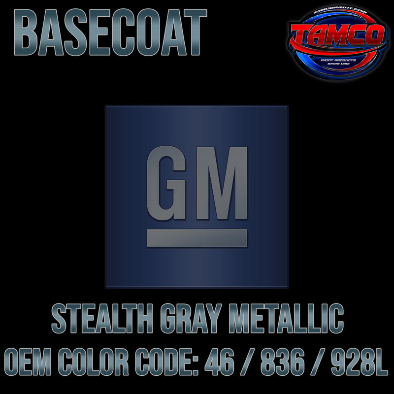 GM Stealth Gray Metallic | 46 / 836 / 928L | 2004-2015 | OEM Basecoat