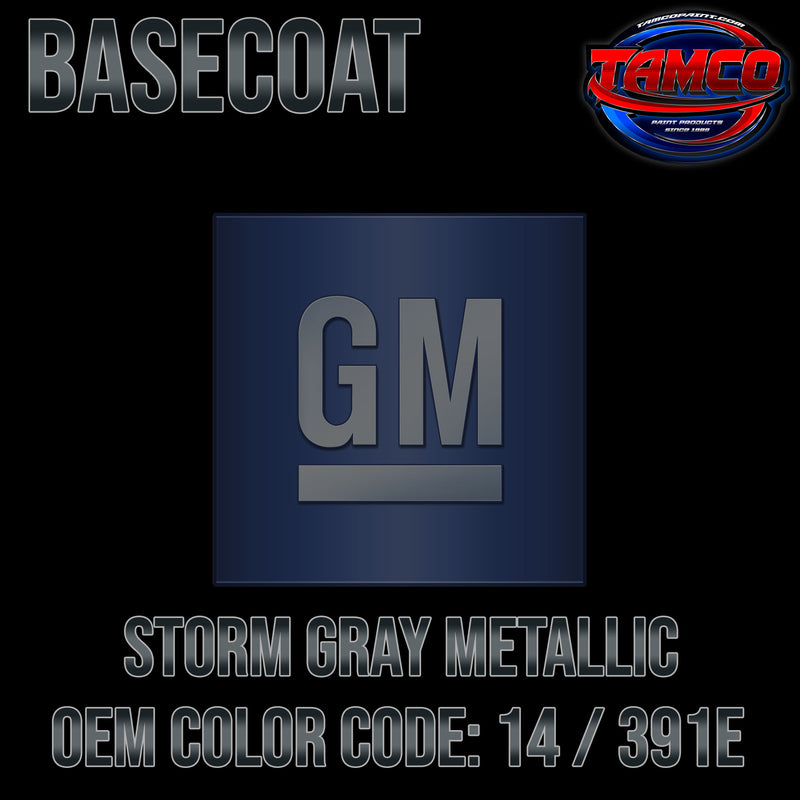 GM Storm Gray Metallic | 14 / 391E | 1998-2005 | OEM Basecoat