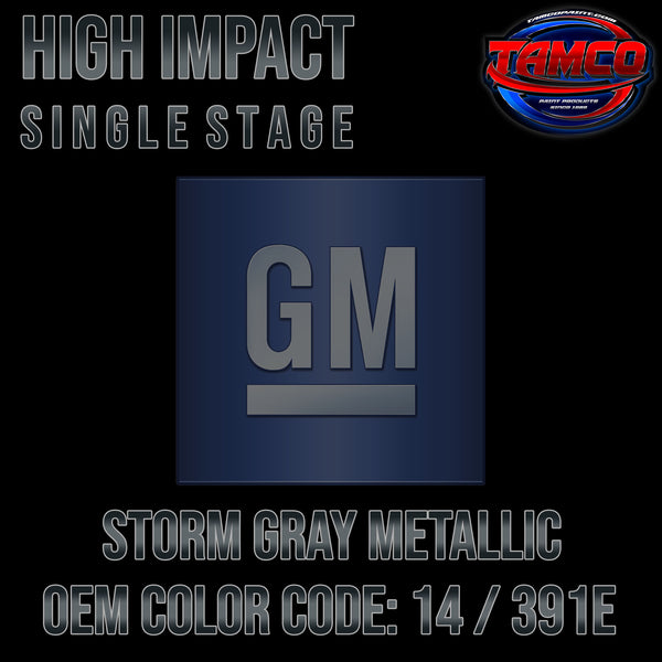 GM Storm Gray Metallic | 14 / 391E | 1998-2005 | OEM High Impact Single Stage