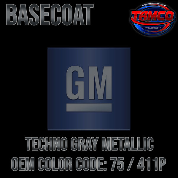 GM Techno Gray Metallic | 75 / 411P | 2007-2013 | OEM Basecoat