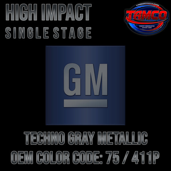 GM Techno Gray Metallic | 75 / 411P | 2007-2013 | OEM High Impact Single Stage