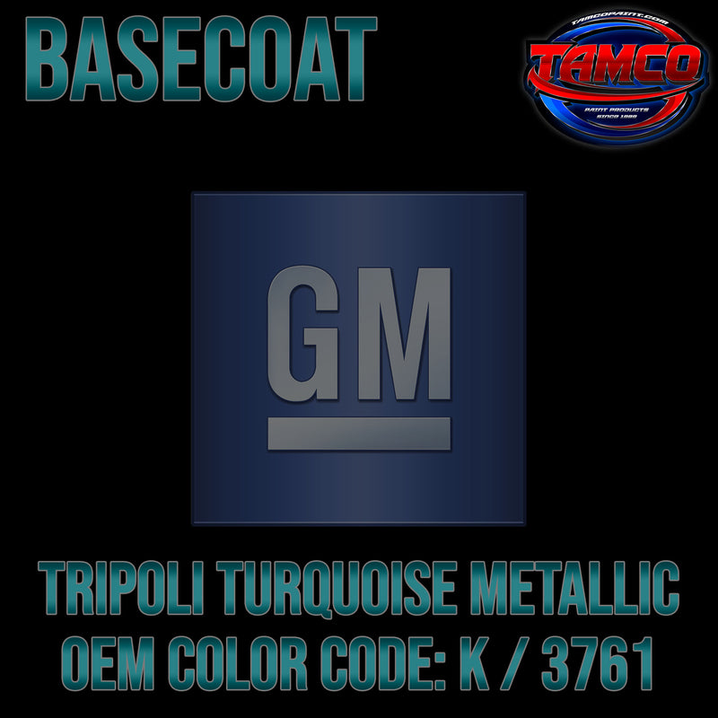 GM Tripoli Turquoise Metallic | K / 3761 | 1968 | OEM Basecoat