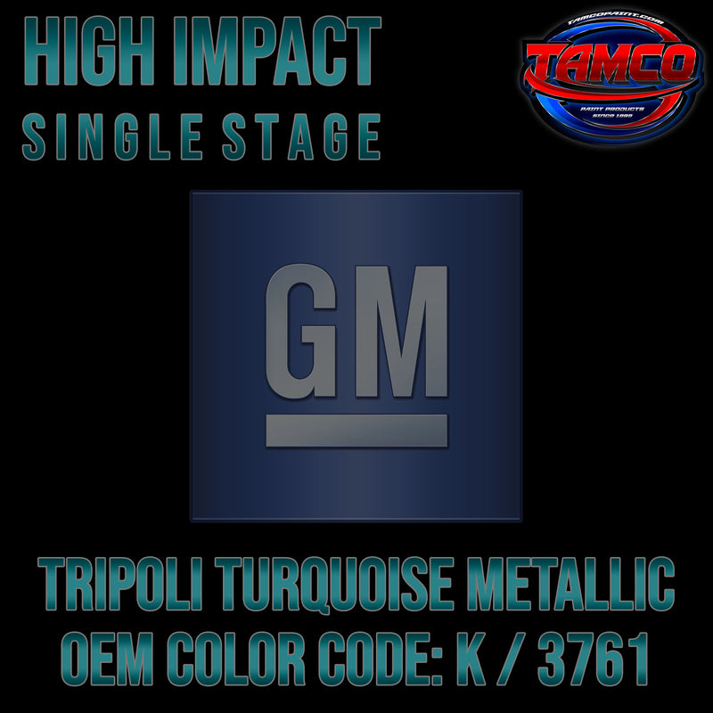 GM Tripoli Turquoise Metallic | K / 3761 | 1968 | OEM High Impact Single Stage