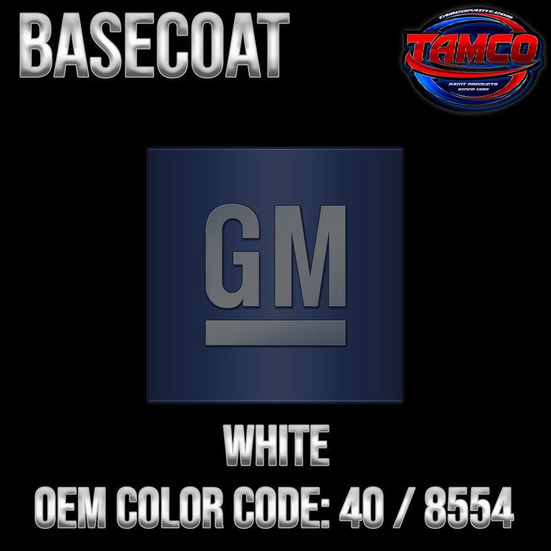 GM White | 40 / 8554 | 1983-2015 | OEM Basecoat