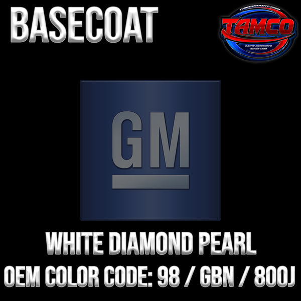 GM White Diamond Pearl | 98 / GBN / 800J | 2002-2017 | OEM Tri-Stage Basecoat