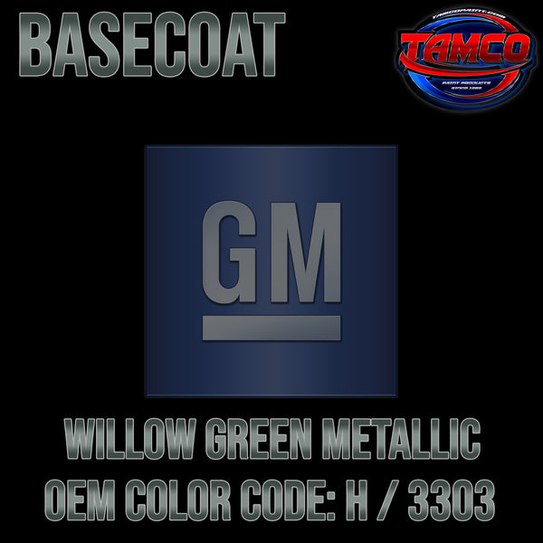 GM Willow Green Metallic | H / 3303 | 1965-1966 | OEM Basecoat