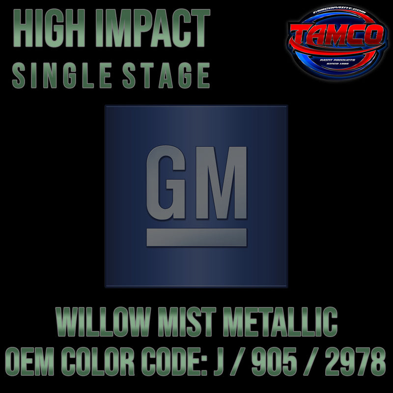 GM Willow Mist Metallic | J / 905 / 2978 | 1962-1963 OEM High Impact Single Stage