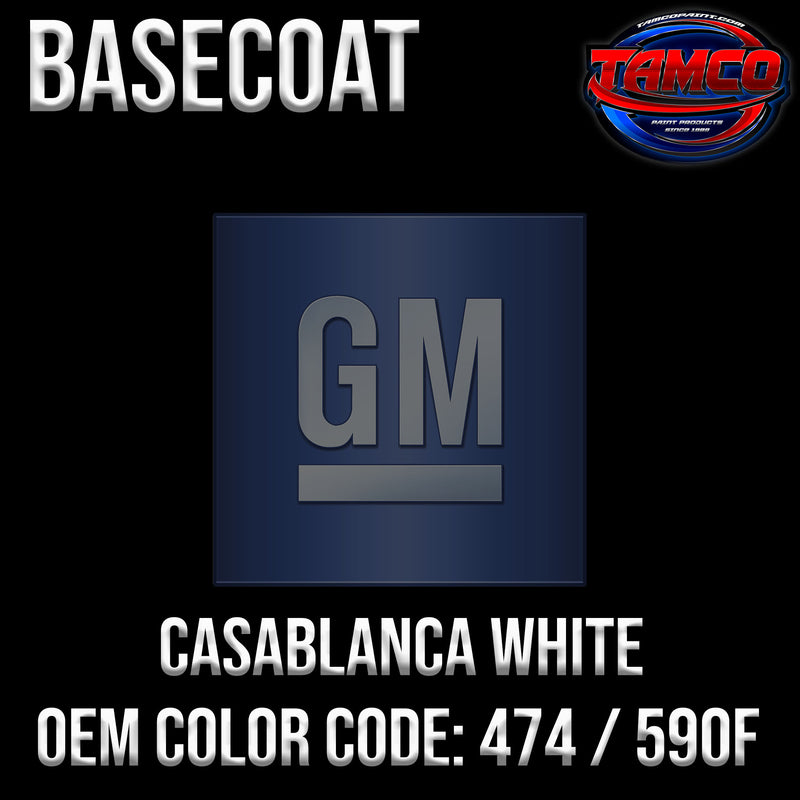 GM Casablanca White | 474 / 590F | 2009-2010 | OEM Basecoat