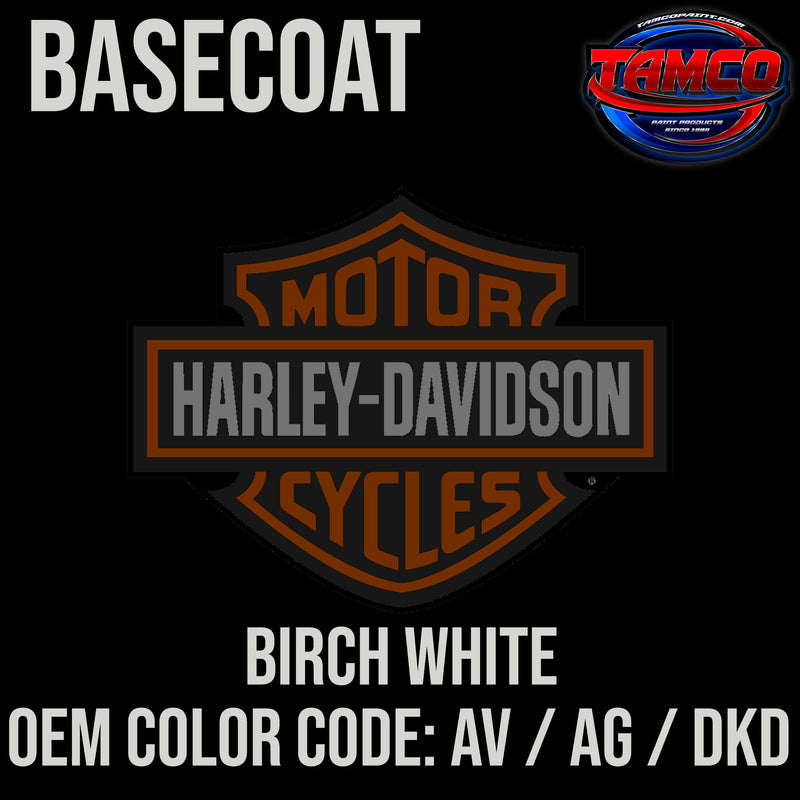 Harley Davidson Birch White | AV / AG / DKD | 1987-2000;2011-2014 | OEM Basecoat