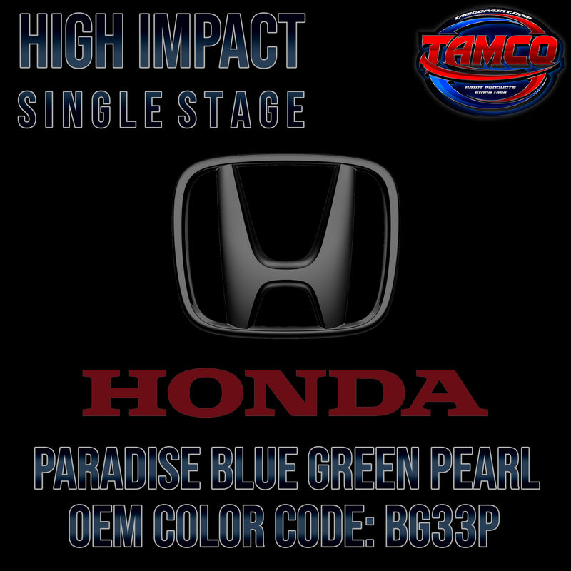 Honda Paradise Blue Green Pearl | BG33P | 1994-1995 | OEM High Impact Single Stage