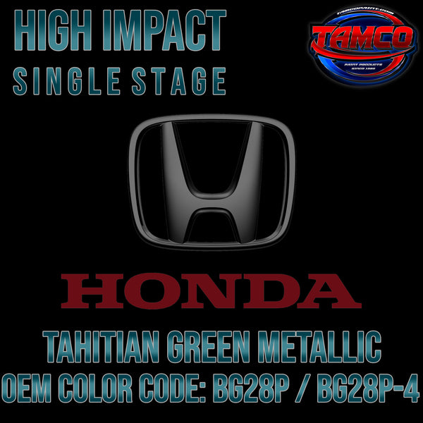Honda Tahitian Green Metallic | BG28P / BG28P-4 | 1991-1992 | OEM High Impact Single Stage