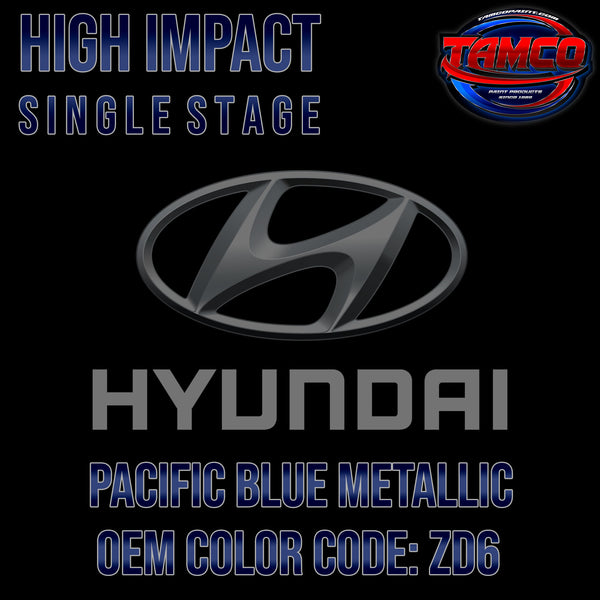 Hyundai Pacific Blue Metallic | ZD6 | 2015-2018 | OEM High Impact Single Stage