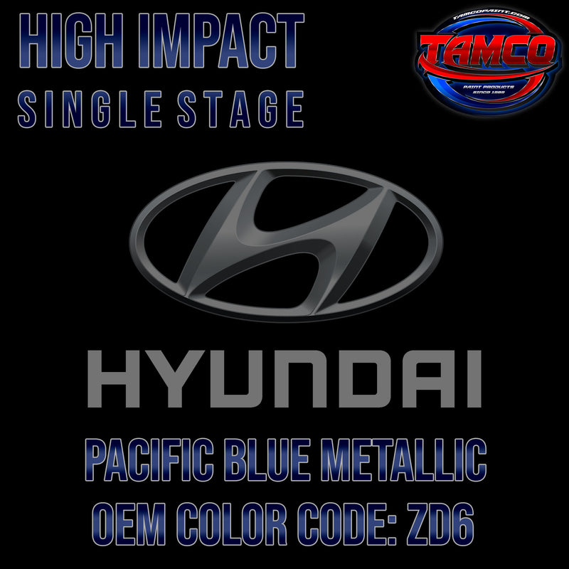 Hyundai Pacific Blue Metallic | ZD6 | 2015-2018 | OEM High Impact Single Stage