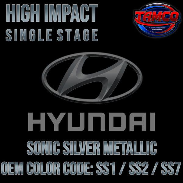 Hyundai Sonic Silver Metallic | SS1 / SS2 / SS7 | 2018-2021 | OEM High Impact Single Stage