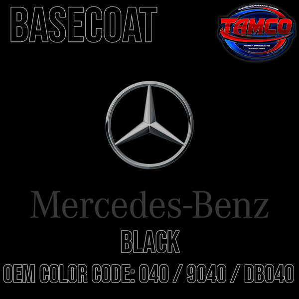 Mercedes Benz Black | 040 / 9040 / DB040 | 1980-2001 | OEM Basecoat