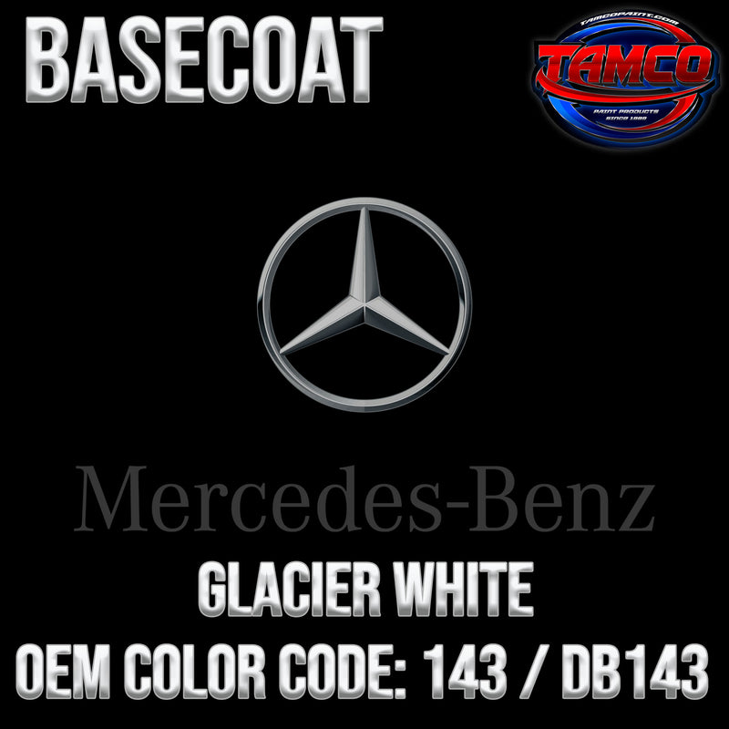 Mercedes Benz Glacier White | 143 / DB143 | 1998-2002 | OEM Basecoat