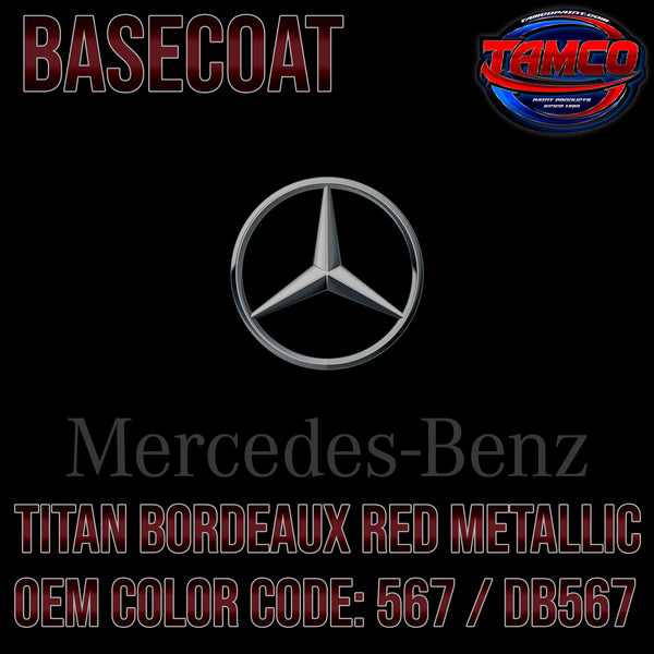 Mercedes Benz Titan Bordeaux Red Metallic | 567 / DB567 | 1999-2006 | OEM Basecoat
