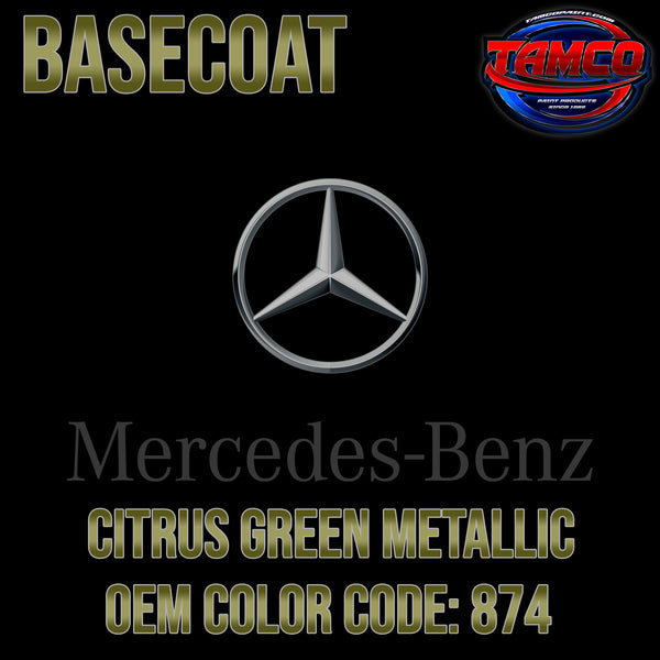 Mercedes Citrus Green Metallic | 874 | 1975-1979 | OEM Basecoat