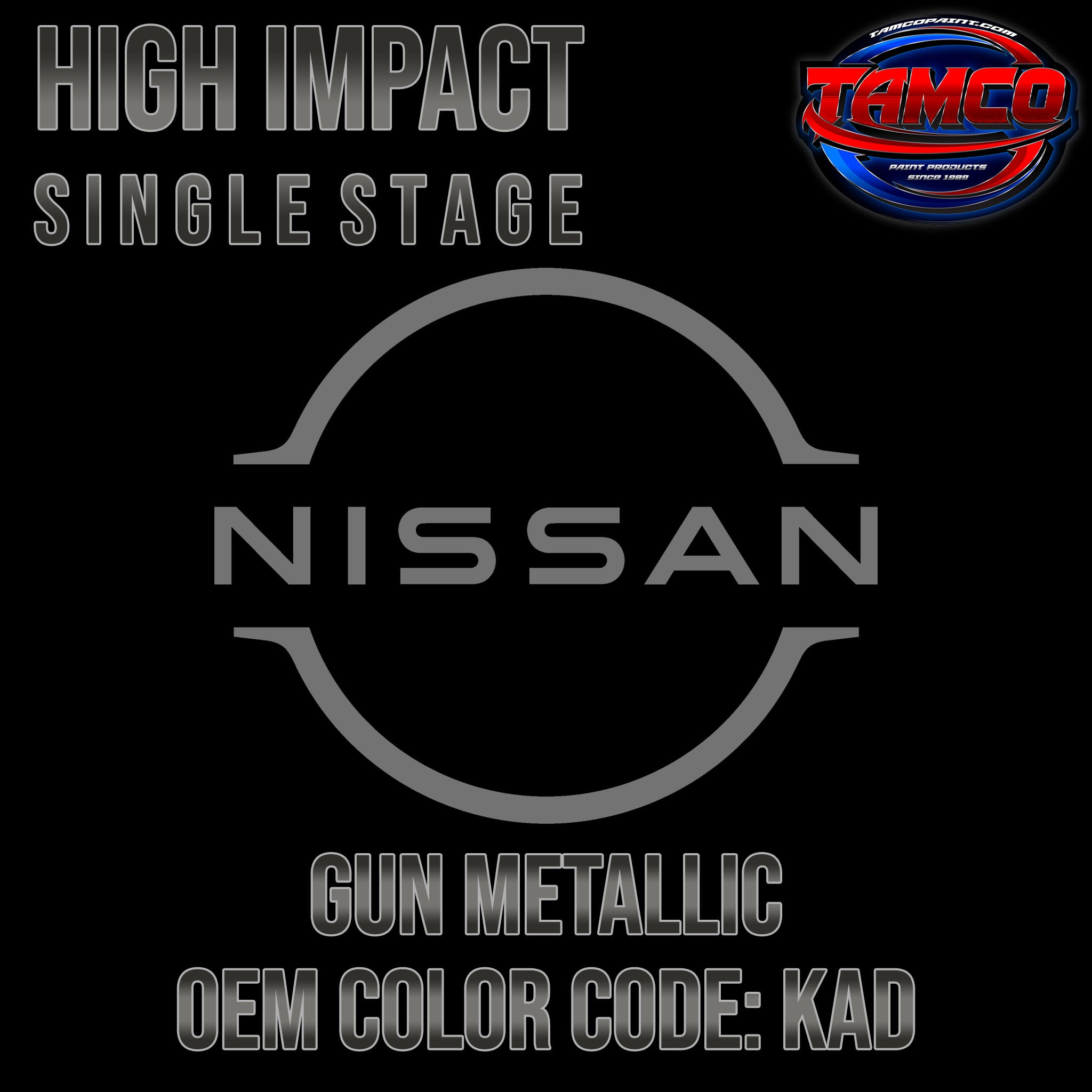 Kad Color Code Nissan Gun Metallic | KAD | 2009-2023 | OEM High Impact Single Stage