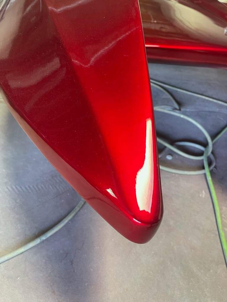 Tamco Paint OG Red Candy Pearl Basecoat on Boat