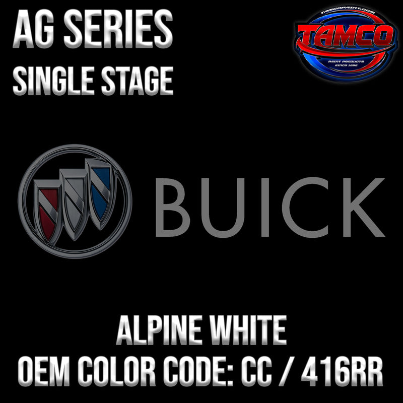 Buick Alpine White | CC / 416RR | 1972-1973 | OEM AG Series Single Stage