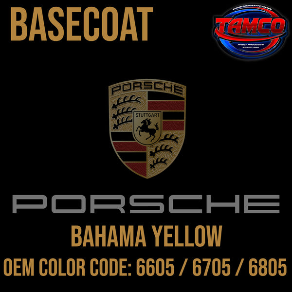 Porsche Bahama Yellow | 6605 / 6705 / 6805 | 1966-1969 | OEM Basecoat