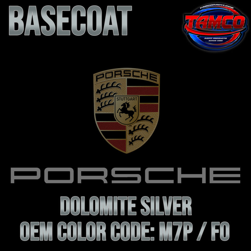 Porsche Dolomite Silver | M7P / F0 | 2018-2022 | OEM Basecoat