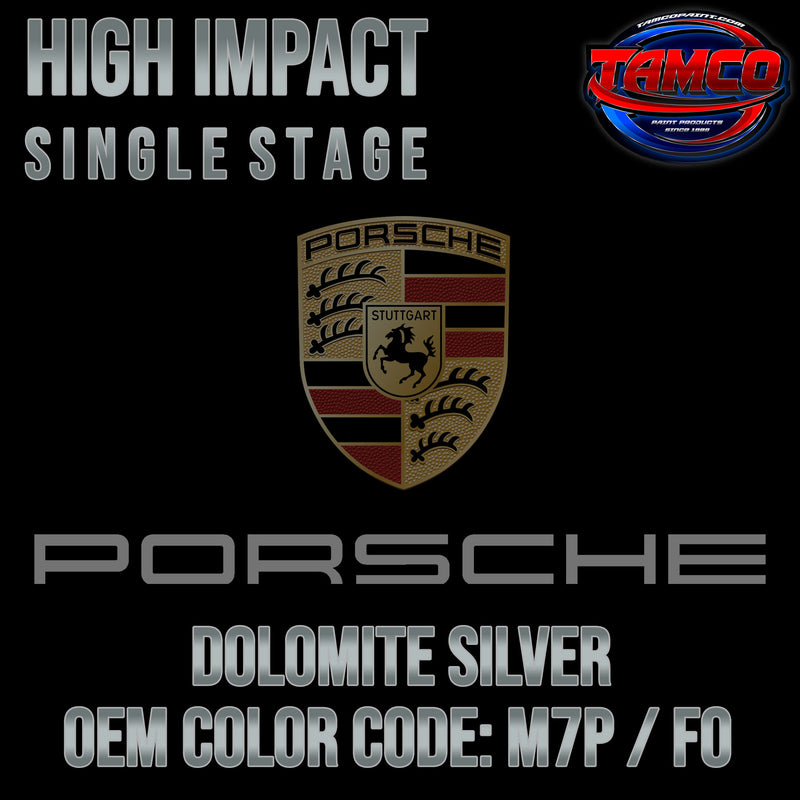 Porsche Dolomite Silver | M7P / F0 | 2018-2022 | OEM High Impact Single Stage
