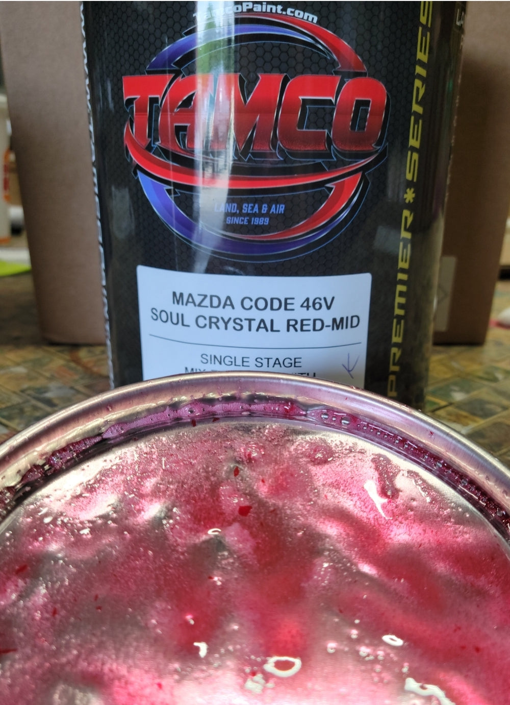 ボルドーページ Mazda Soul Crystal Red Metallic | 46V | 2017-2023 | OEM 2K Tri-Stage B