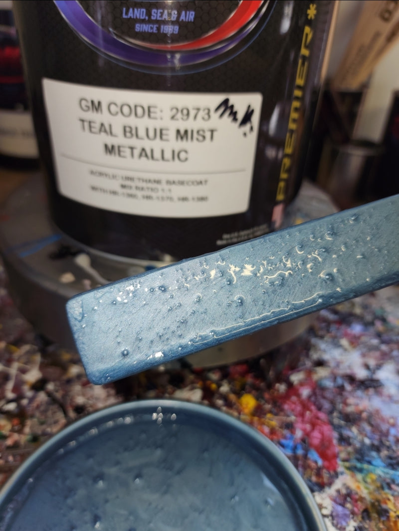 GM Teal Blue Mist Metallic | F / 2973 | 1968 | OEM Basecoat