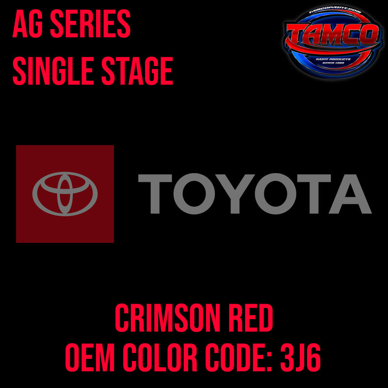 Toyota Crimson Red | 3J6 | 1991-1992 | OEM AG Series Single Stage