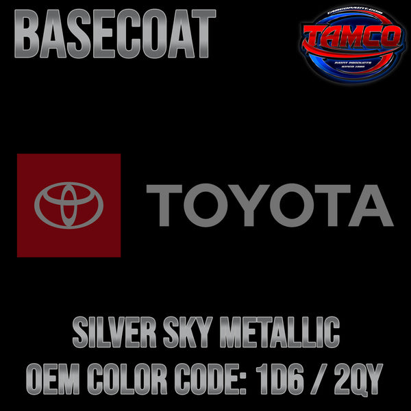 Toyota Silver Sky Metallic | 1D6 / 2QY | 2001-2023 | OEM Basecoat