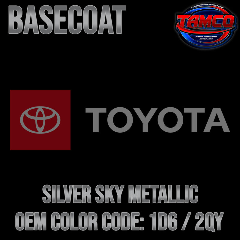 Toyota Silver Sky Metallic | 1D6 / 2QY | 2001-2023 | OEM Basecoat