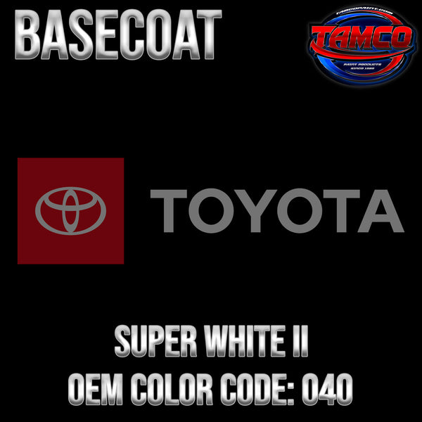 Toyota Super White II | 040 | 1985-2022 | OEM Basecoat