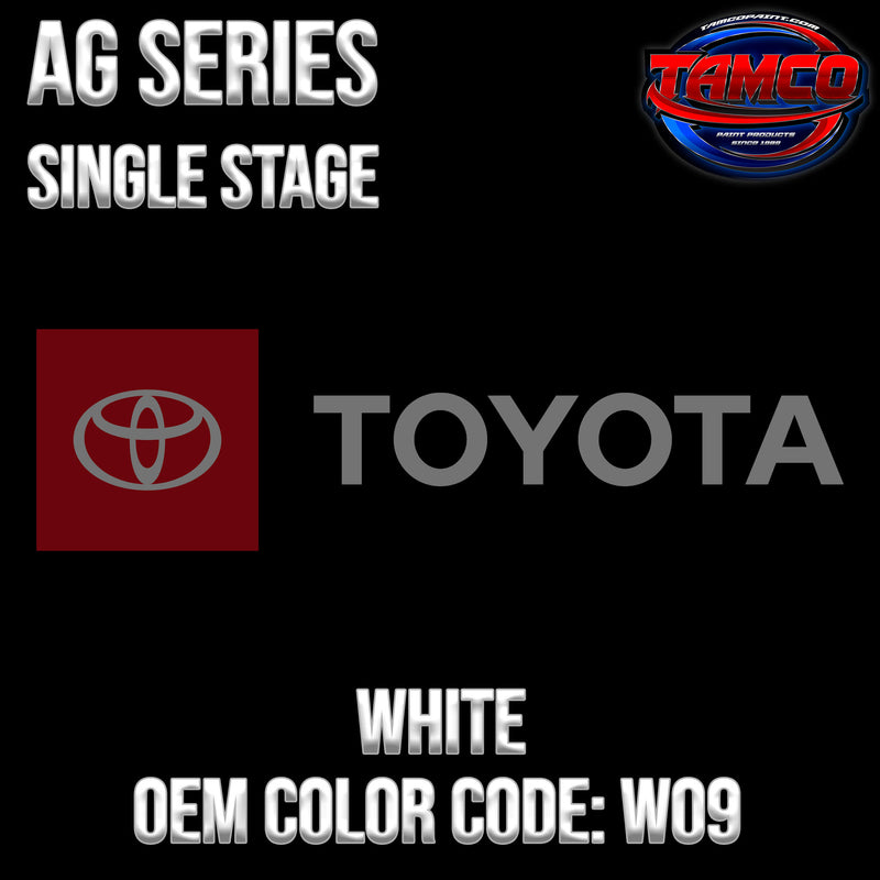 Toyota White | W09 | 1998-2019 | OEM AG Series Single Stage