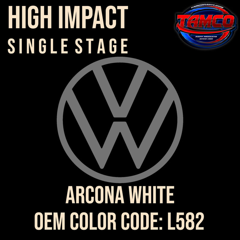 Volkswagen Arcona White | L582 | 1965-1966 | OEM High Impact Single Stage