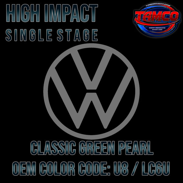 Volkswagen Classic Green Pearl | U8 / LC6U | 1993-1999 | OEM High Impact Series Single Stage