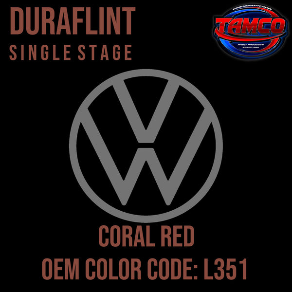 Volkswagen Coral Red | L351 | 1956-1958 | OEM DuraFlint Series Single Stage