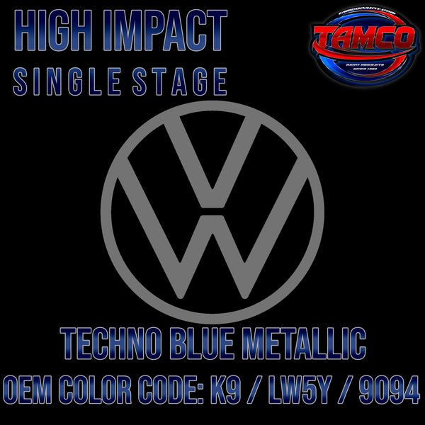 Volkswagen Techno Blue Metallic | K9 / LW5Y / 9094 | 1998-2019 | OEM High Impact Single Stage